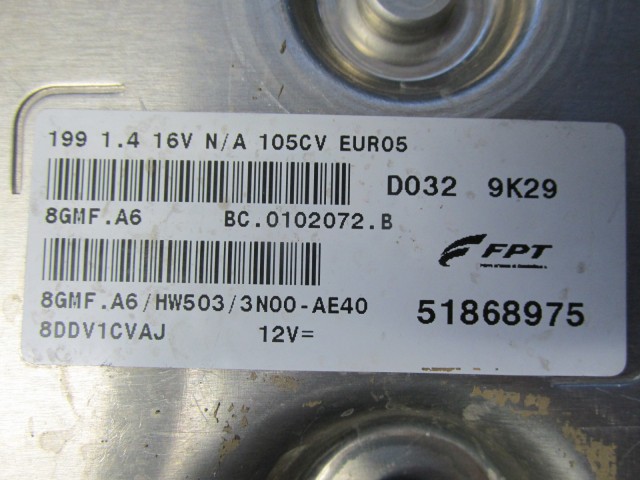 71945 Alfa Romeo Mito 1,4 benzin motorvezérlő szett 51868975