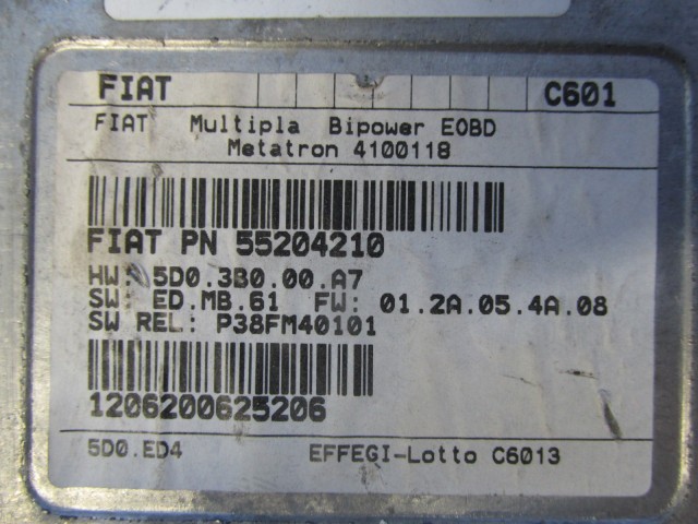 Fiat Multipla 1,6 Bipower gázvezérlő 55204210