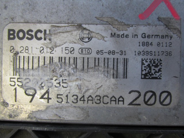 Fiat Croma 2,4 20v  Diesel motorvezérlő 55200535, 0281012150