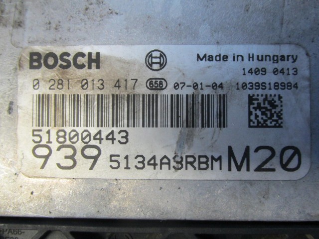 72130 Alfa Romeo 159 2,4 Jtd motorvezérlő szett 0281013417