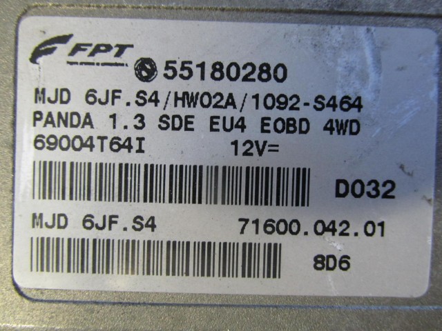 Fiat Panda 2003-2012 1,3 16v 4x4 Diesel motorvezérlő 55180280