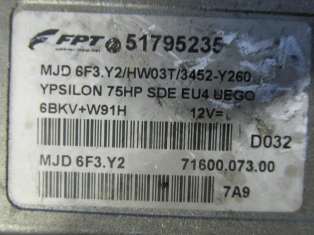 72289 Lancia Ypsilon II.  1,3 Jtd motorvezérlő 51795235