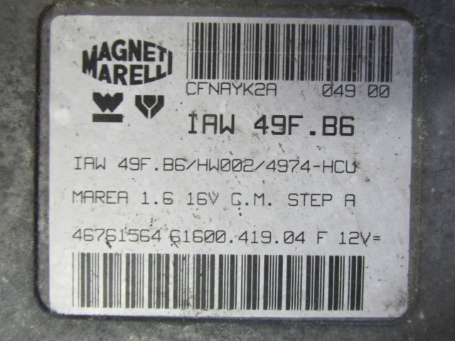 72437 Fiat Marea 1,6 benzin motorvezérlő szett 46761564