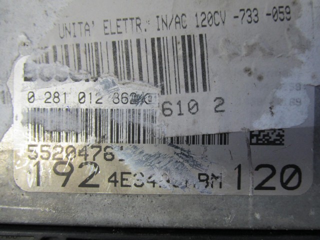 72468 Fiat Stilo 1,9 8v Diesel motorvezérlő szett 0281012862