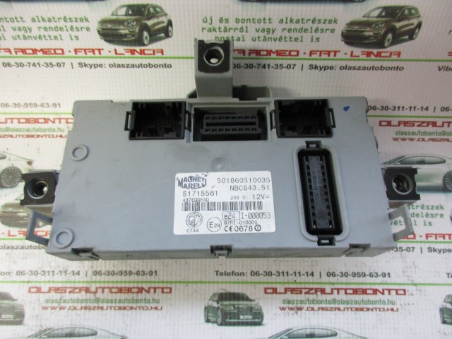 Lancia Ypsilon II. 2003-2011 immobiliser doboz 51715561