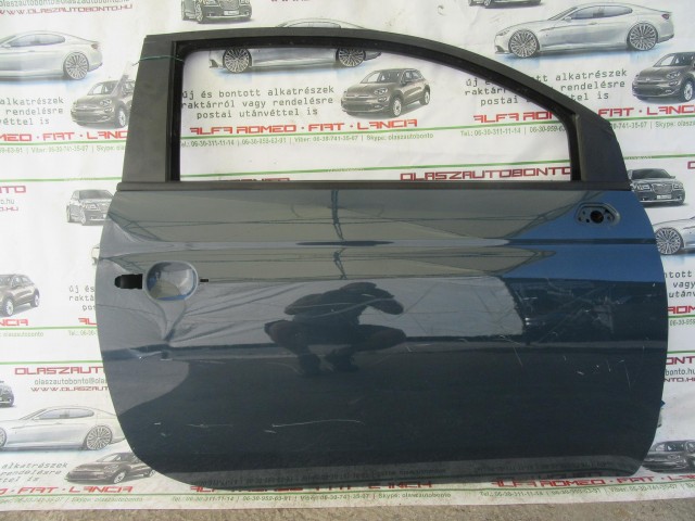 Ajtó280 Fiat 500 szürkés kék színű, jobb oldali ajtó