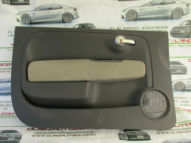 Kárpit13046 Fiat 500 fekete és fehér kockás , szövet, bal oldali ajtókárpit