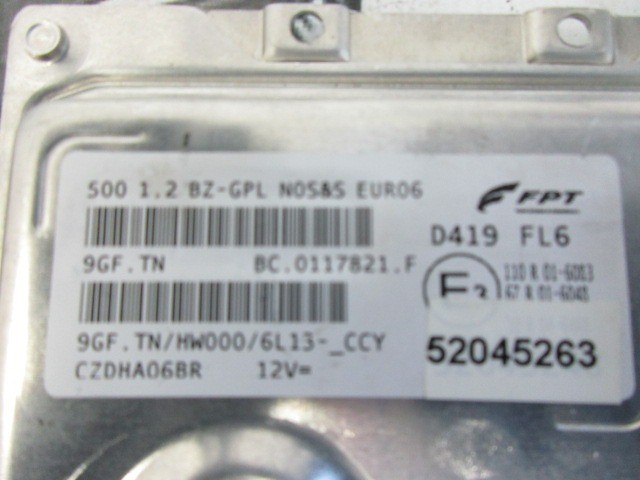 Fiat 500 1,2 benzin és CNG , 52045263 számú motorvezérlő