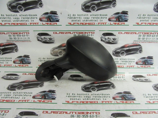 Fiat Linea matt fekete színű, elektromos, bal oldali tükör
