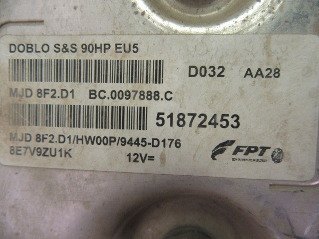 75514 Fiat Doblo III. 1,3 16v Mjet motorvezérlő szett 51872453