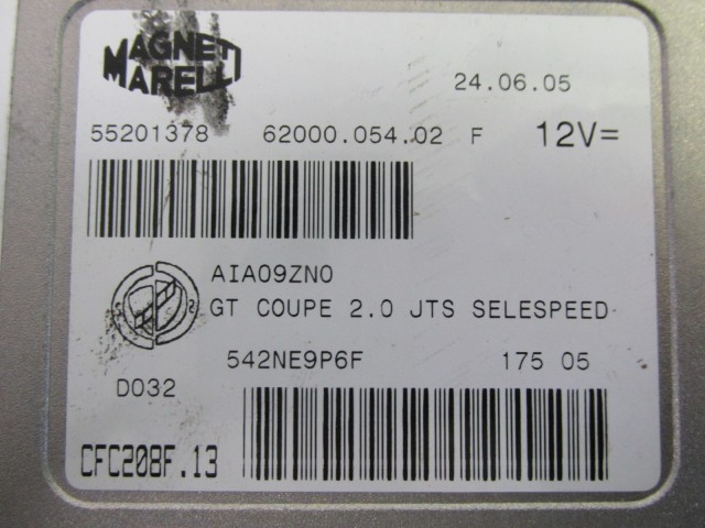 Alfa Romeo Gt 2,0 16v Jts selespeed váltóvezérlő elektronika 55201378