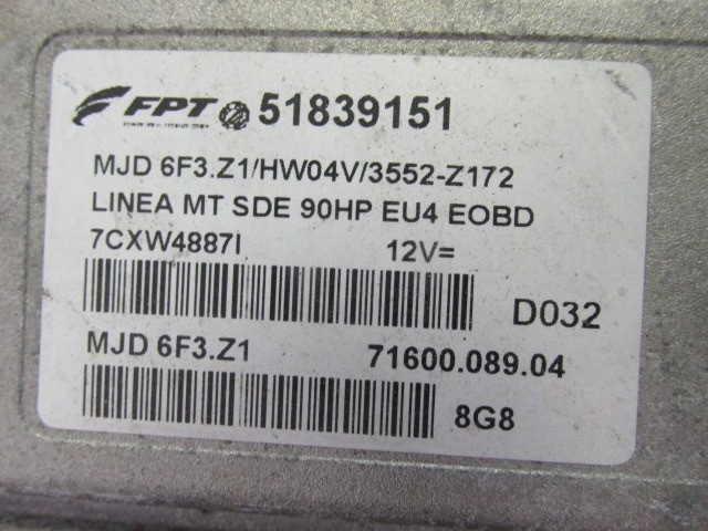 Fiat Linea 1,3 16v Mjet motorvezérlő 51839151