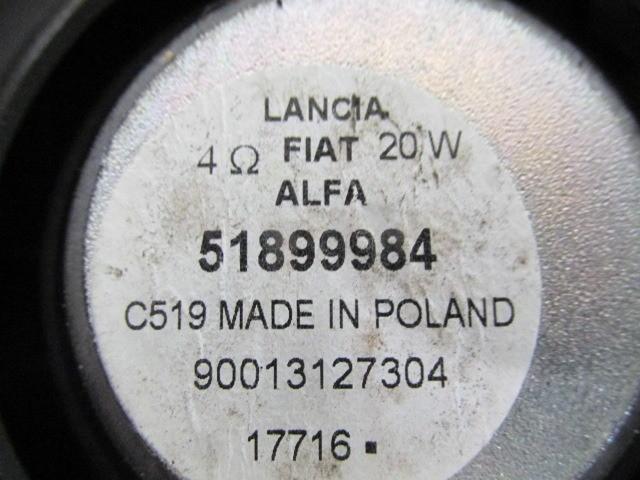 Fiat Tipo hátsó hangszóró 51899984