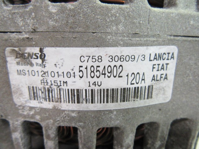 Alfa Romeo 159, Fiat Croma 1,9 8v Diesel  generátor 120A 51854902