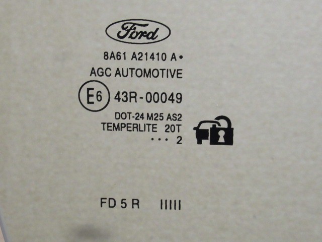 Ford Fiesta 5 2008-2013 ajtós jobb első lejáró üveg  