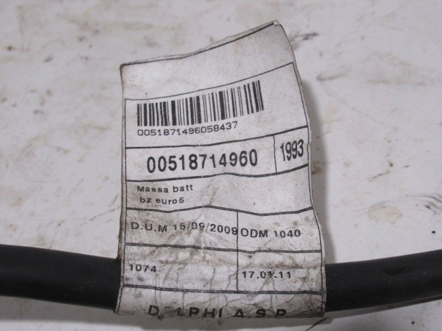 Fiat Punto negatív kábel 51871496
