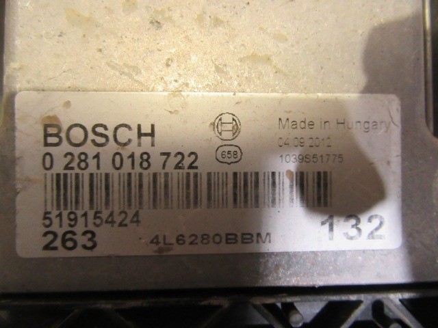 151436 Fiat Doblo III. 2009-2015  2,0 16v Diesel motorvezérlő szett 51915424 , 0281018722