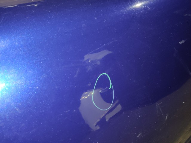 157620 Alfa Romeo MiTo 2008-2018 kék színű Jobb oldali ajtó, képen látható sérüléssel