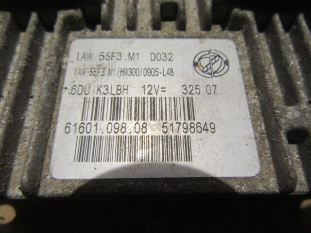 17314 Fiat Grande Punto 1,2 8v benzin ,motorvezérlő szett 51798649