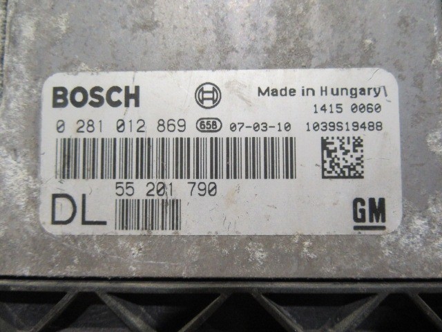 11534 Opel Vectra C 1,9 CDTI Diesel motorvezérlő 0281012869 , 55201790