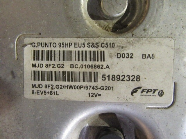 Fiat Grande Punto 1,3 16v Diesel motorvezérlő 51892328