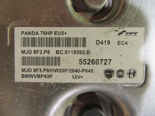 Fiat Panda III. 1,3 16v Diesel motorvezérlő 55260727