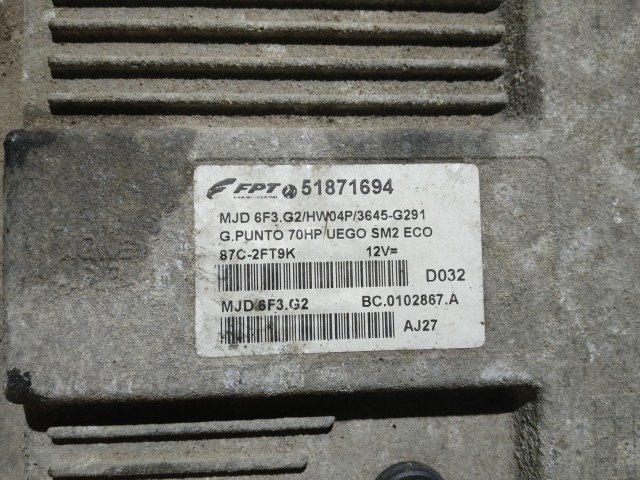 Fiat Grande Punto  1,3 16v Diesel motorvezérlő 51871694