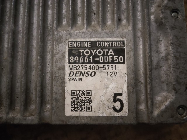 173329 Toyota Yaris II. 2006-2011 1,3 benzin Motorvezérlő MB275400-5791 , 89661-0DF50