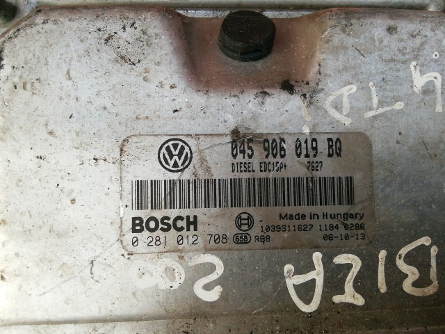 Seat Ibiza 6L1 2002-2008  1,4 TFI motorvezérlő Használt  0281012708 , 045906019BQ