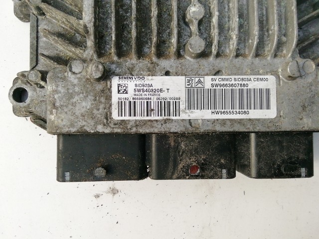 Citroen C8 2001-2010 2,0 Diesel Motorvezérlő 5WS40320E-T , SW9663607880