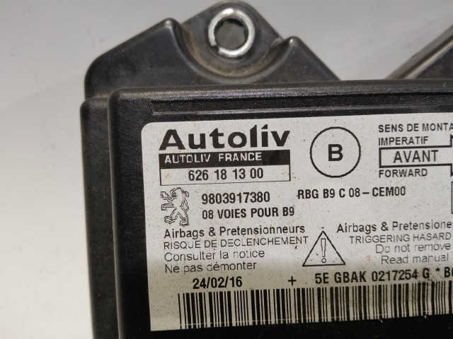 Peugeot Partner, Citroen Berlingo 2008-2018 Légzsák indító elektronika 9803917380